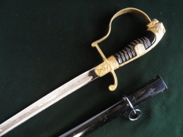 Presentation Third Reich Lion Sword w/Double-Etched Blade (#23479)